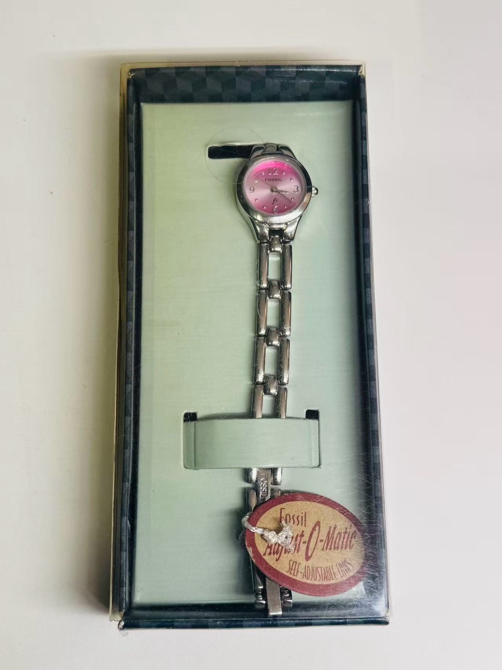 Fossil Women’s Watch Pink Dial Stainless Steel Quartz New Battery w/ Box Runs - Picture 10 of 11